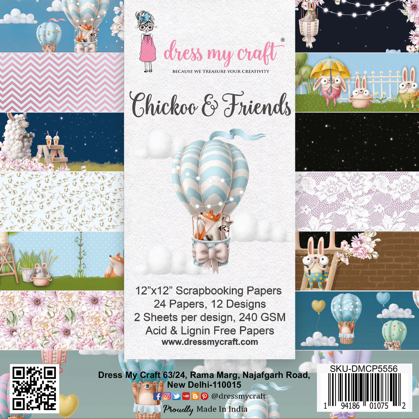Chickoo & Friends 12'' X 12'' Paper Pack