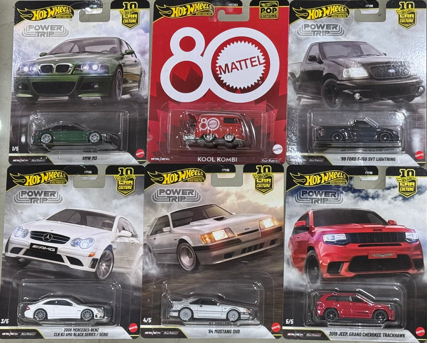 Hot Wheels - Power Trip Set of 6 Cars