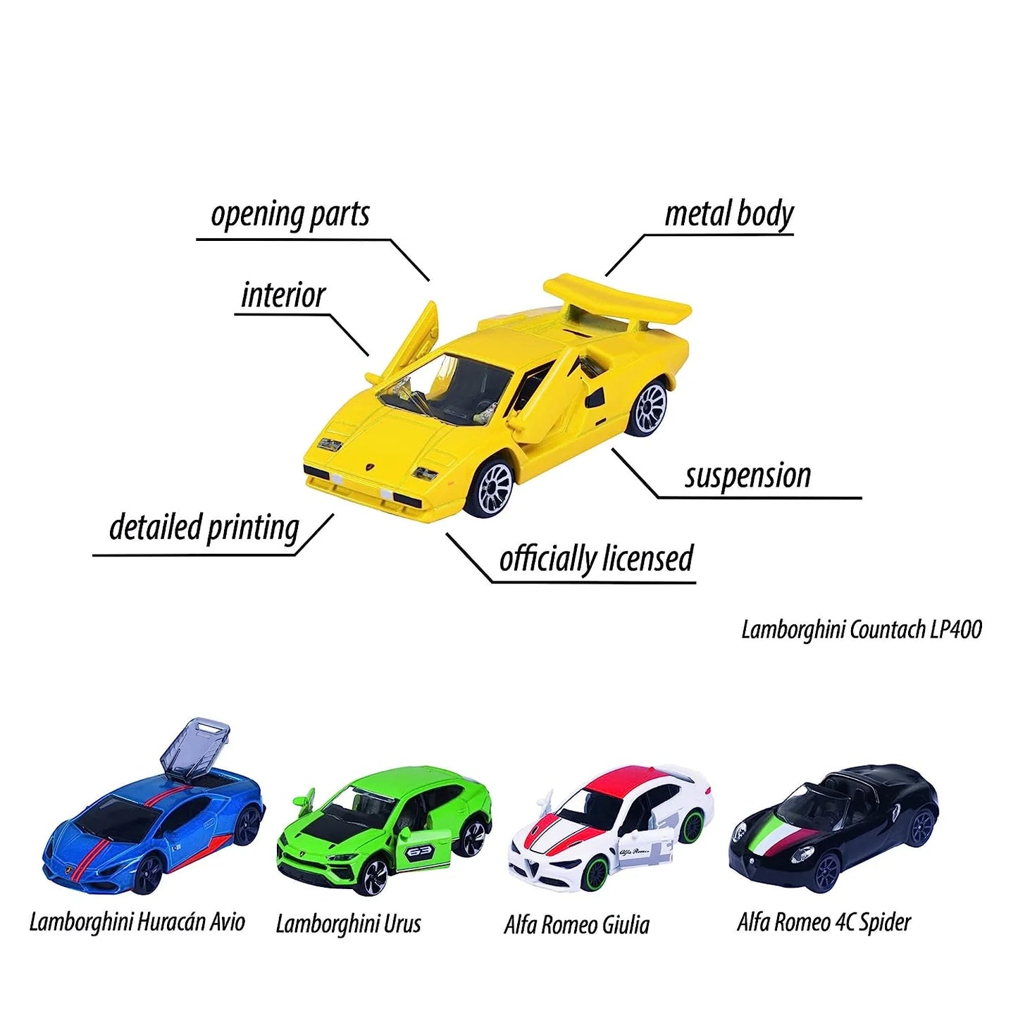 Majorette Dream Italian Vehicles Series 5 Car Gift Set