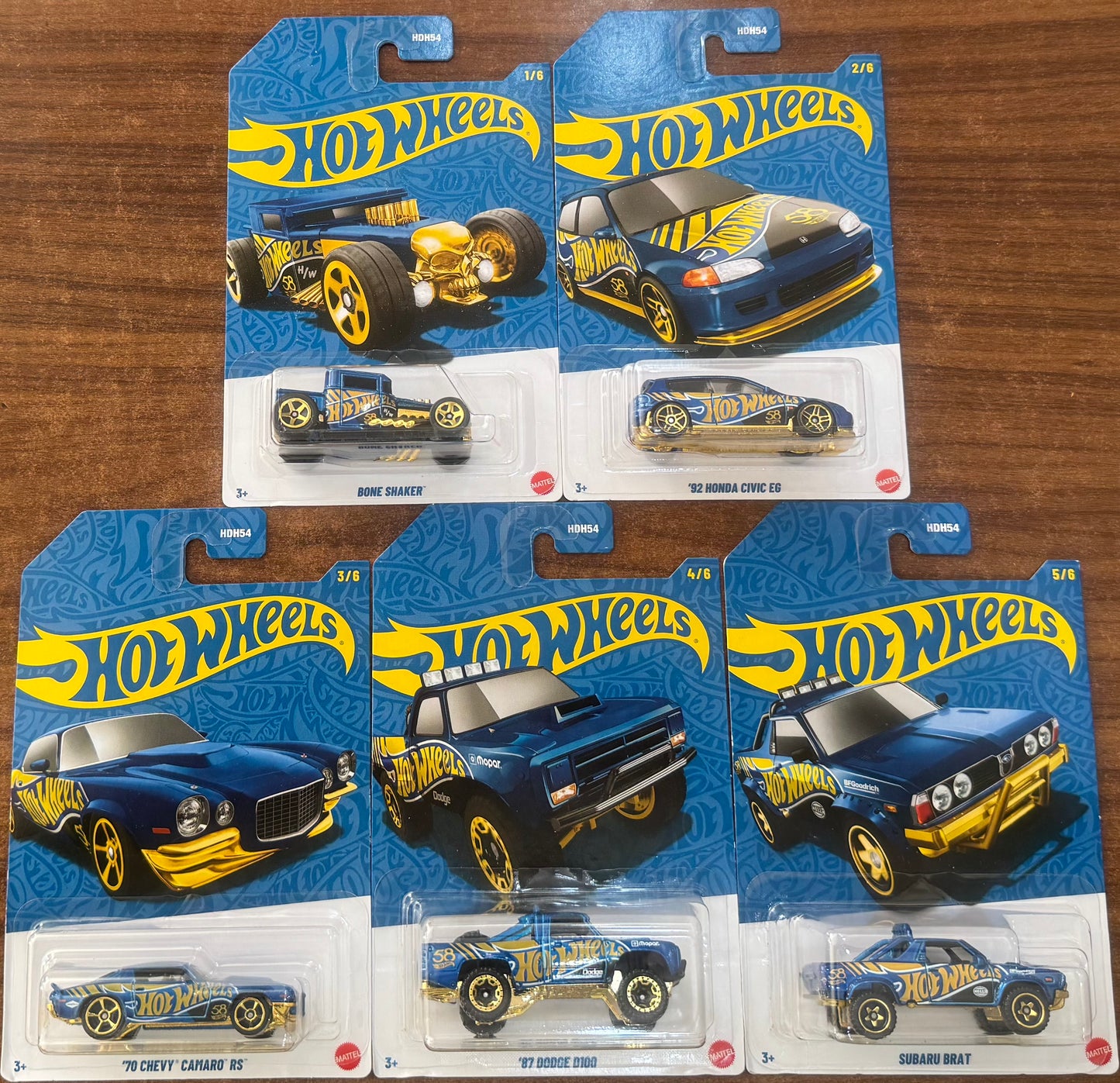 Hot Wheels - 58th Anniversary set of 5 cars
