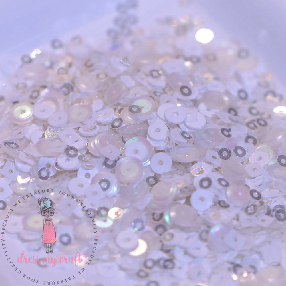 White Sunshine Sequins - 25gm
