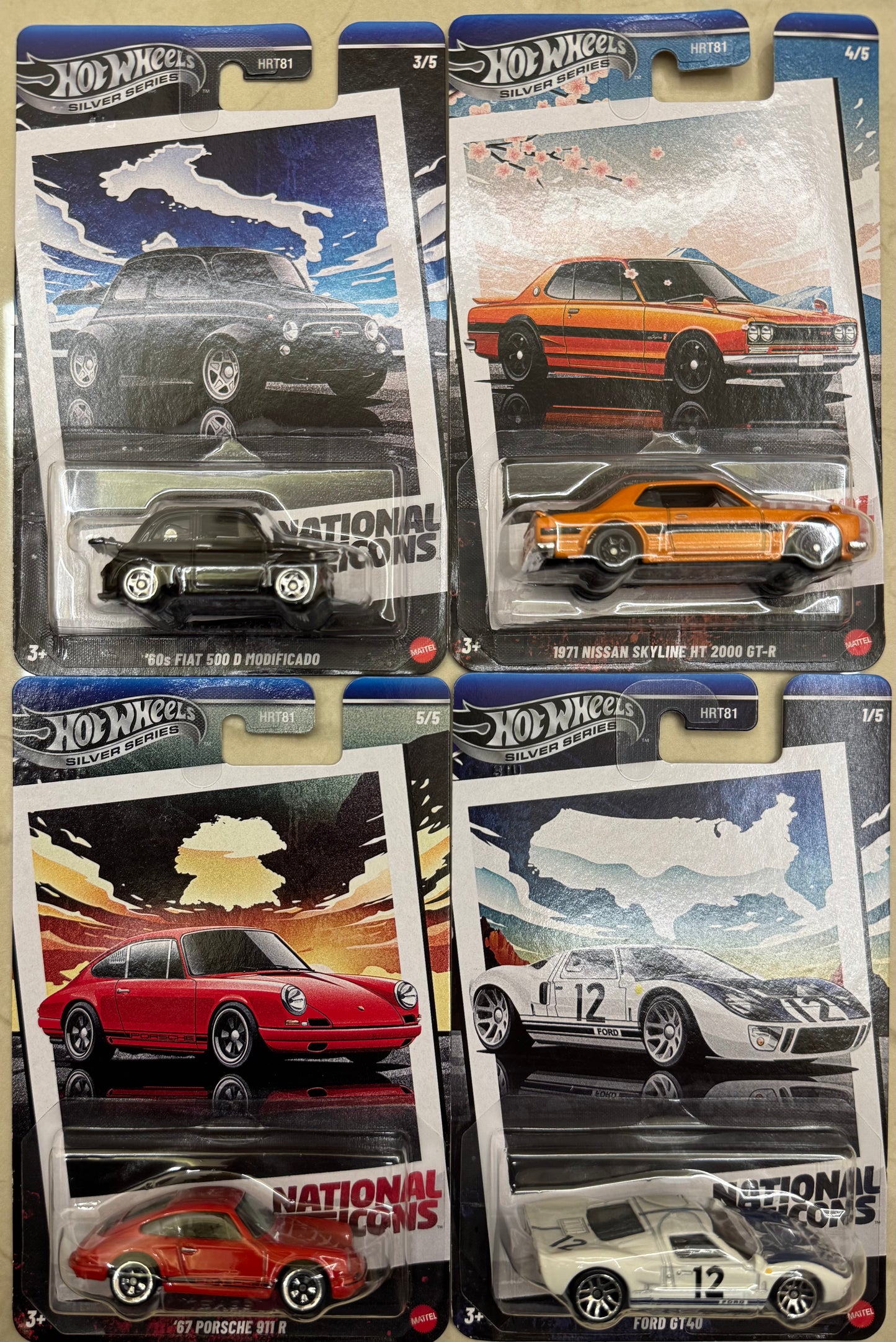 Hot Wheels Silver Series - Set of 4
