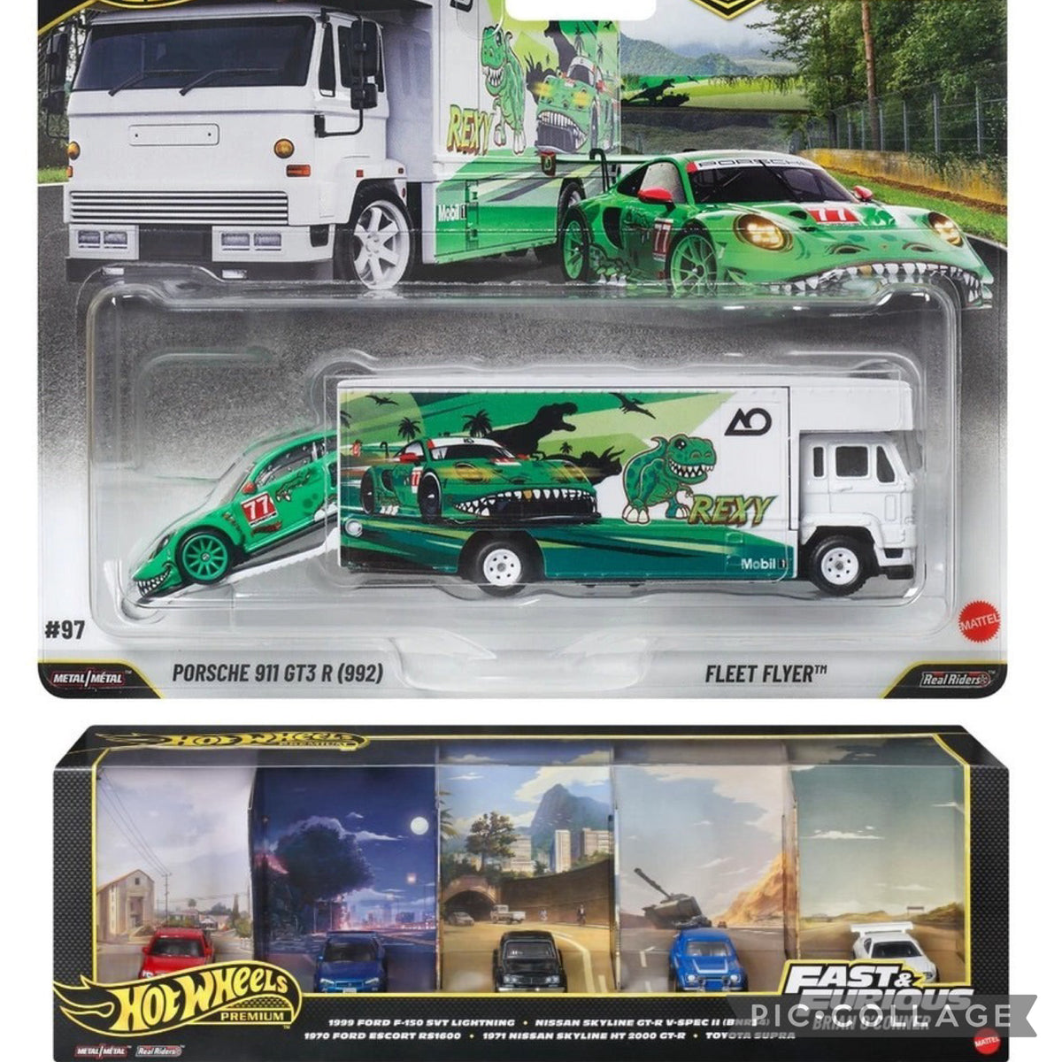 Hot Wheels - Rexy Team Transport with F&F Diorama