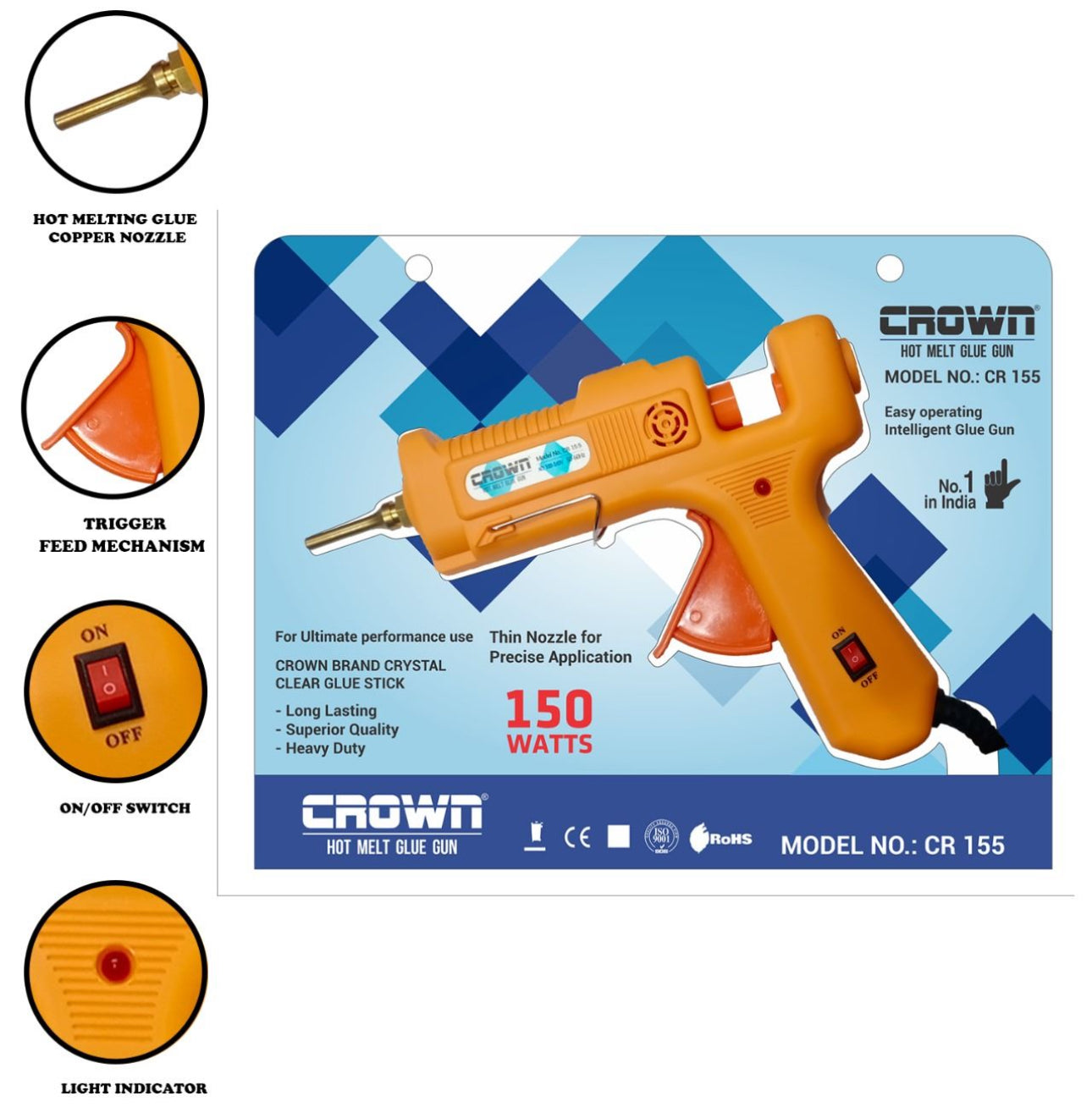 Crown 150watts CR155 Glue Gun