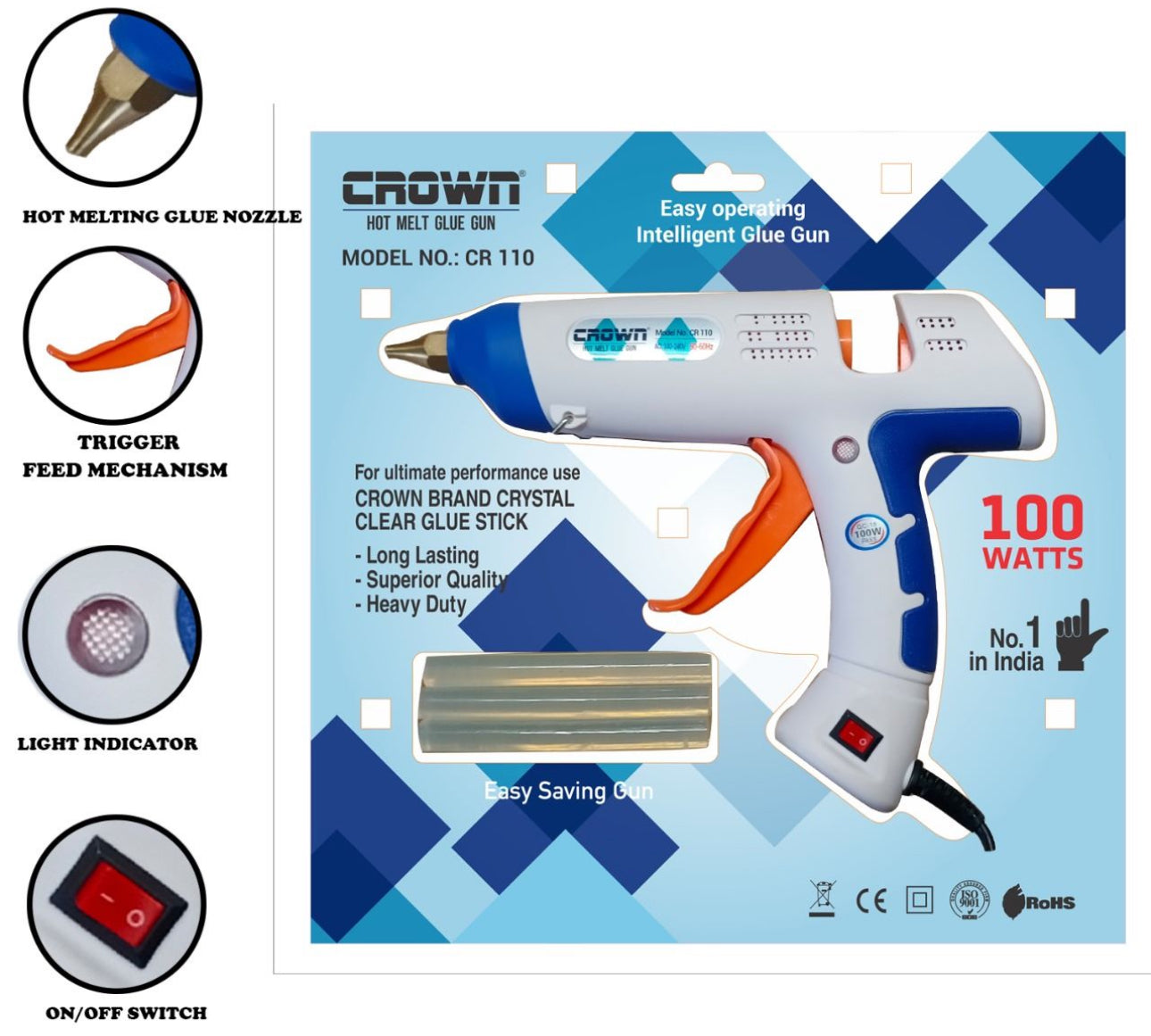 Crown 100Watts CR110 Glue Gun
