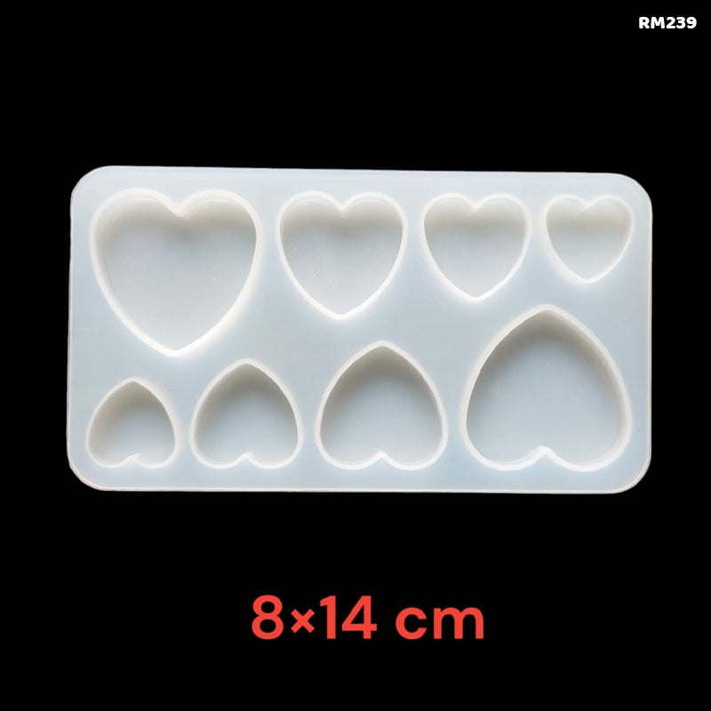 Silicon 8 Cavity Heart Mould