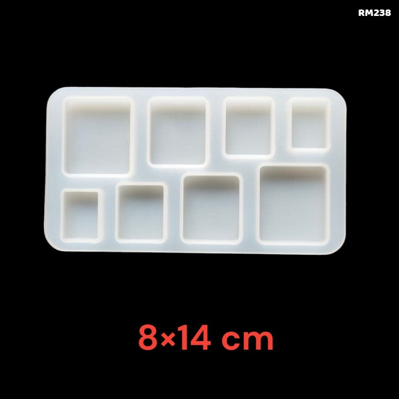 Silicon 8 cavity Square Mould RM238