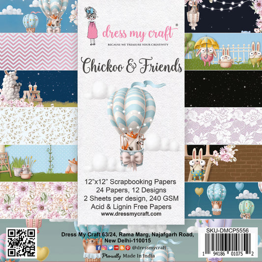 Chickoo & Friends 12'' X 12'' Paper Pack