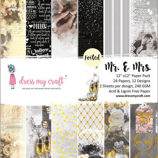 Mr. & Mrs. - 12" X 12" Paper Pad