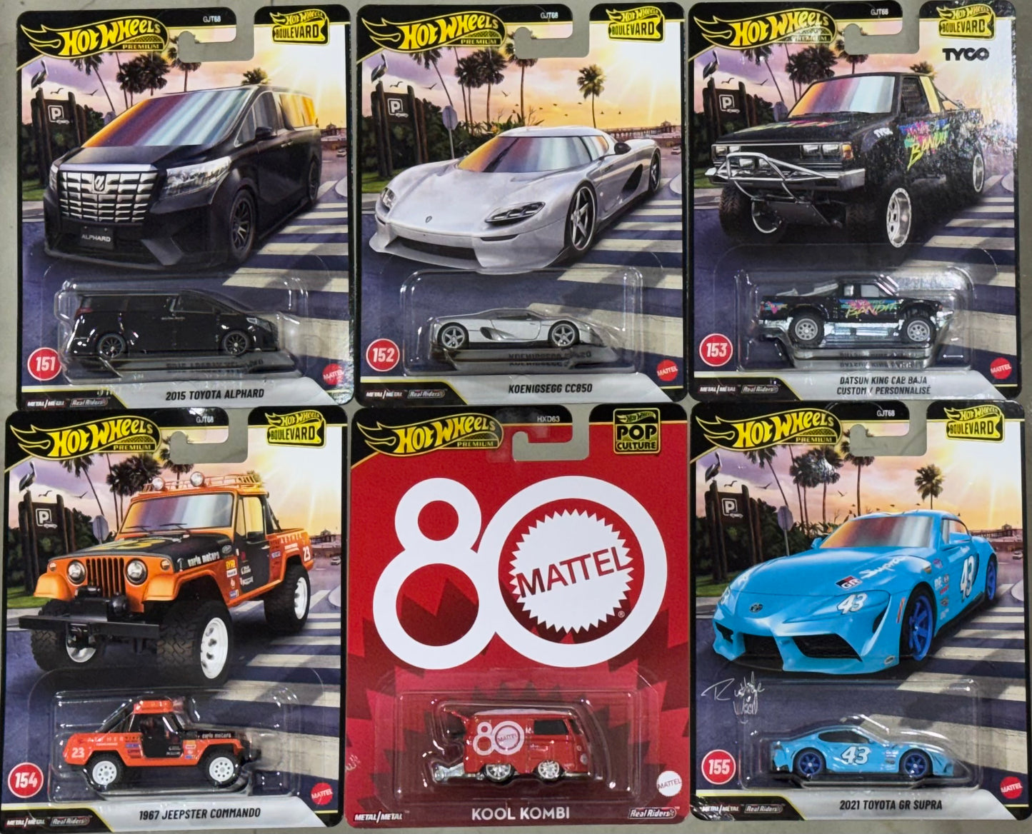 Hot Wheels - Boulevard Set of 6 Cars