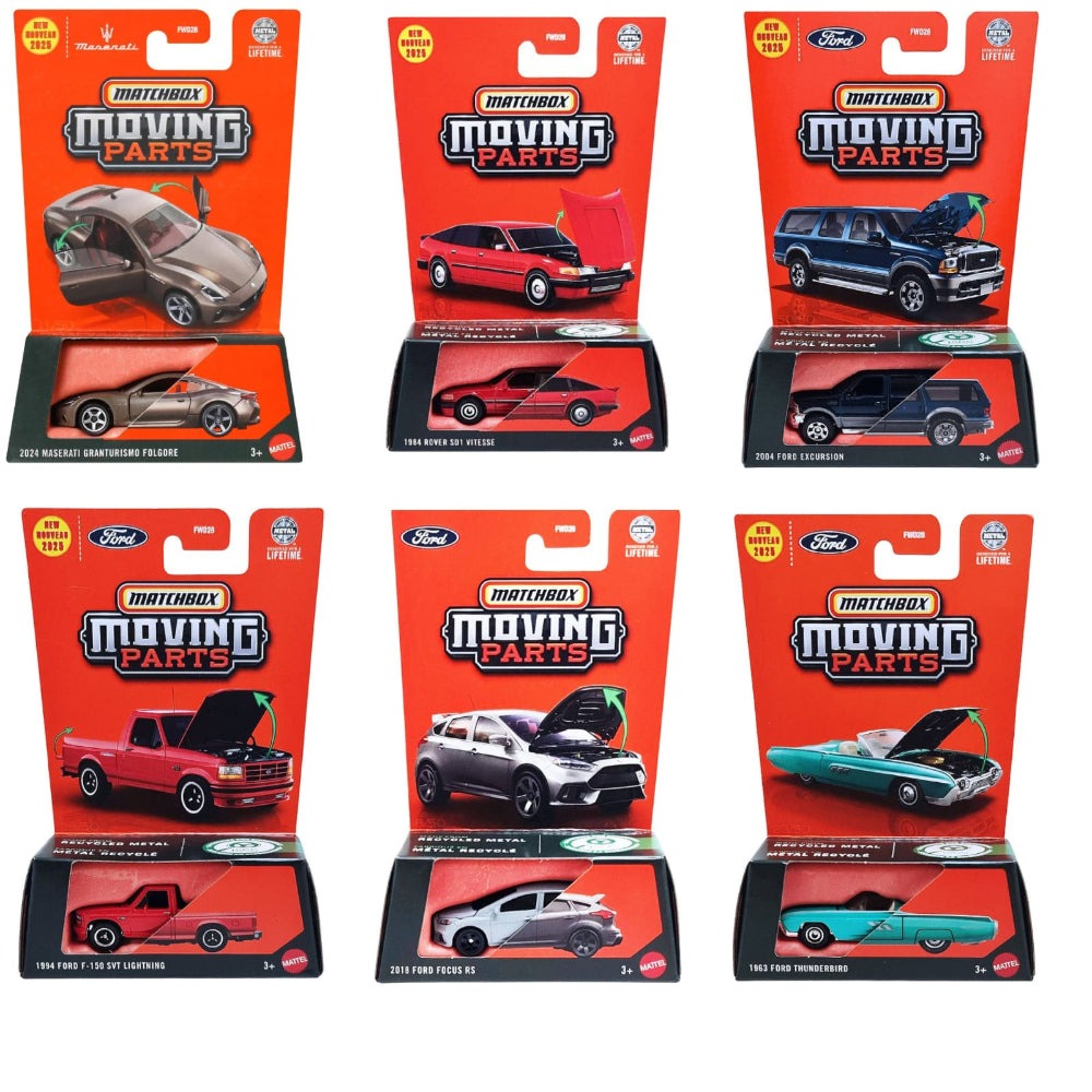 Matchbox Moving Parts Series ( set of 6 )