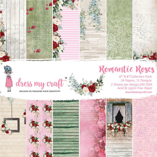 Romantic Roses - 6" X 6" Paper Pad