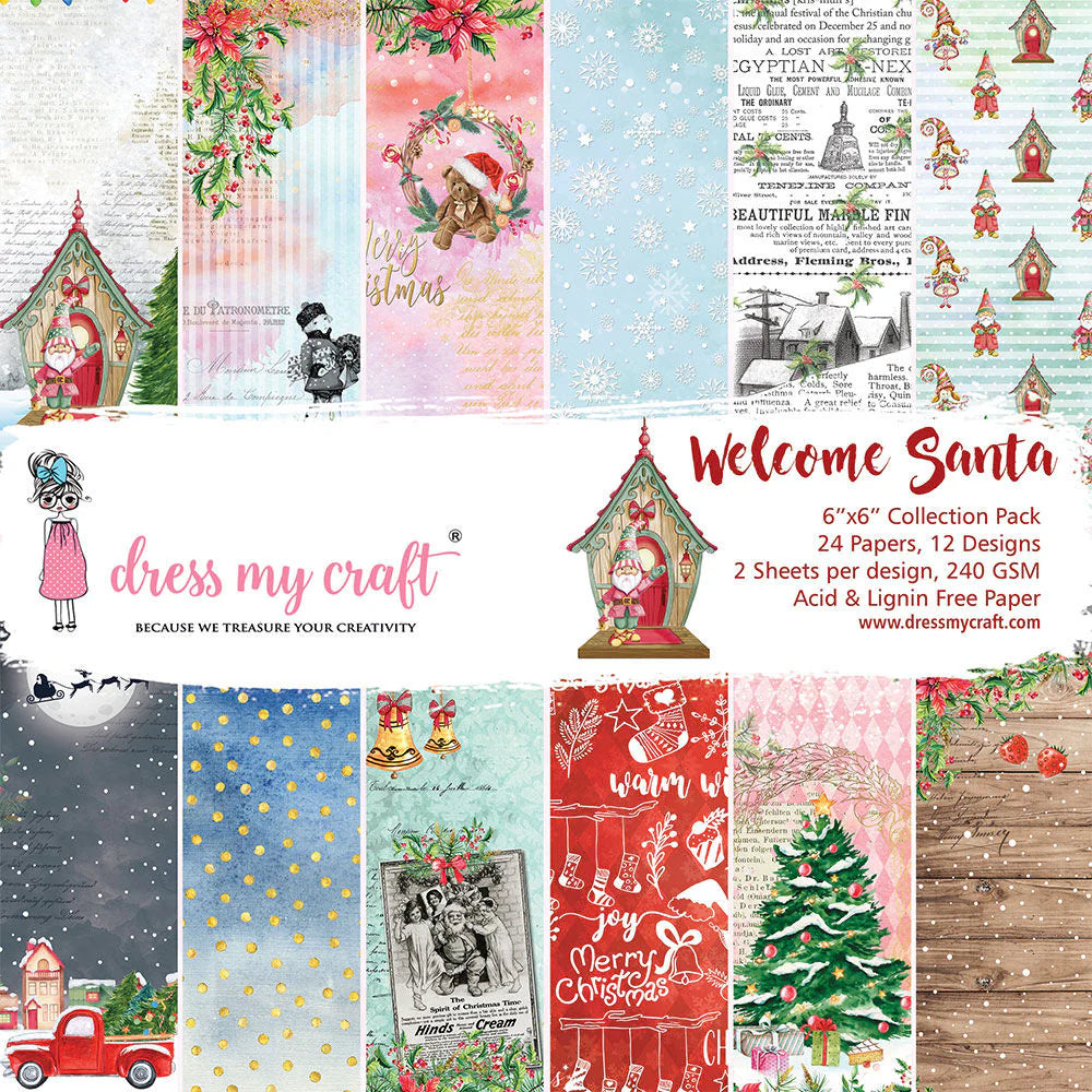 Welcome Santa - 6" X 6" Paper Pad