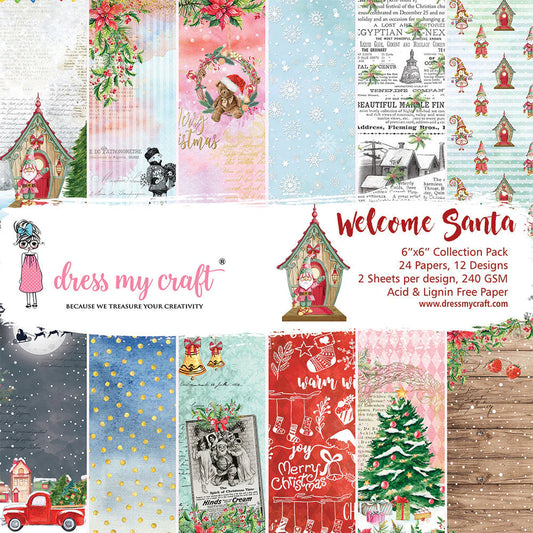 Welcome Santa - 6" X 6" Paper Pad