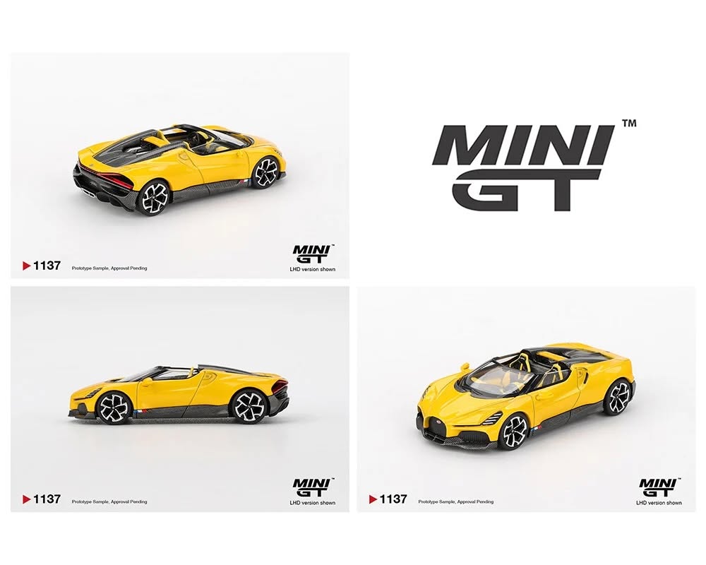 Mini GT Bugatti W16 Mistral Yellow #1137