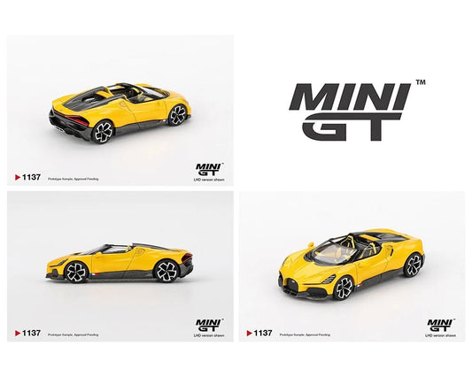 Mini GT Bugatti W16 Mistral Yellow #1137
