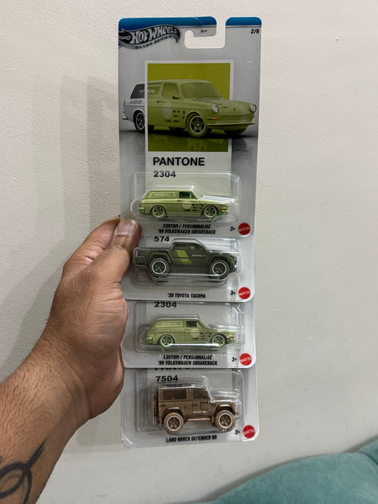 Hot Wheels - Pantone Cars ( Set of 4)
