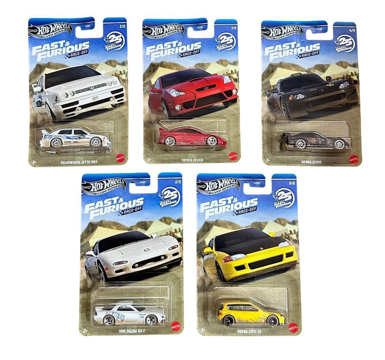 Hot Wheels - Fast & Furious 25th Anniversary Set of 5 cars
