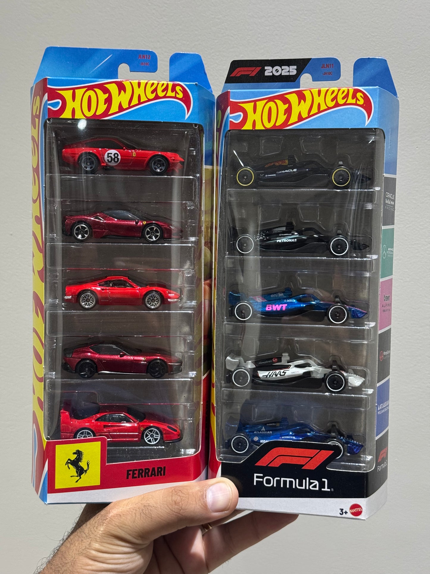 Hot Wheels - Ferrari and Formula 1 ( pack of 5 combo)