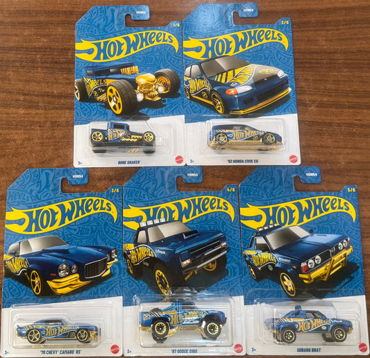 Hot Wheels - 58th Anniversary set of 5 cars