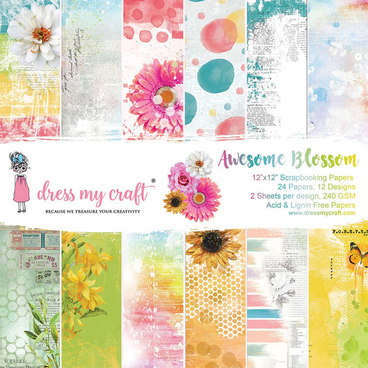 Awesome Blossom 12" X 12" Paper Pad