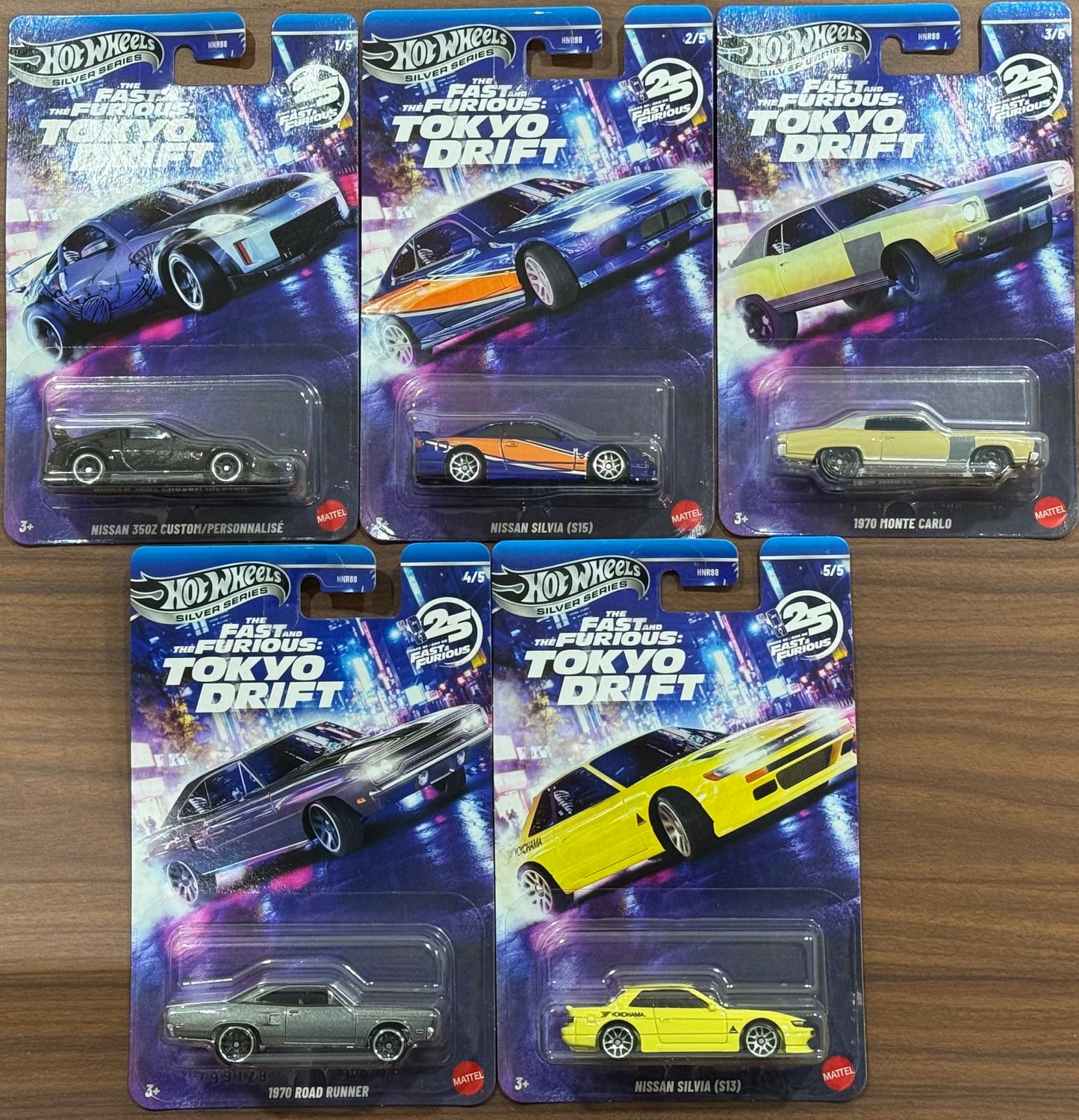 Hot Wheels - Fast & Furious - Tokyo Drift ( Set of 5)