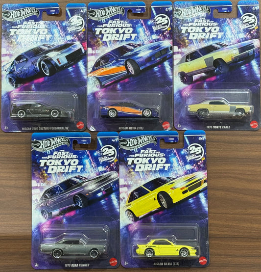 Hot Wheels - Fast & Furious - Tokyo Drift ( Set of 5)