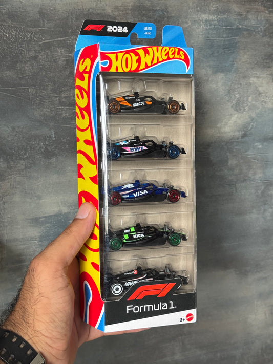 HotWheels Formula 1 F1 Pack of 5 (McLaren,Alpine,Visa,Kick,Moneygram)