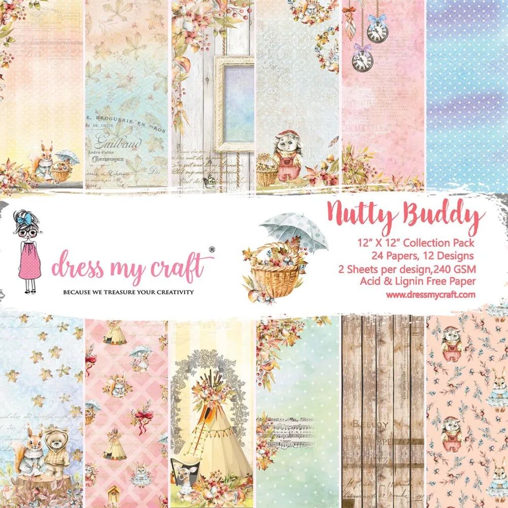 Nutty Buddy 12x12 Paper Pad