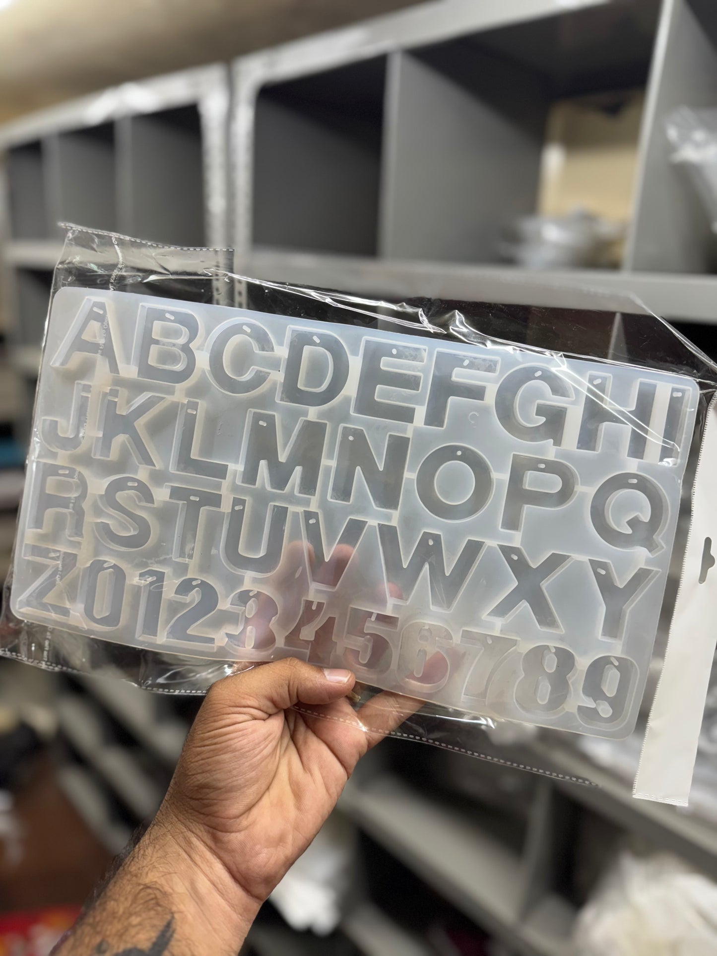 Alphabet Key Chain Mould with Hole