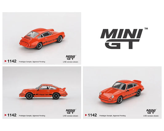 MINI GT Porsche 911 Carrera RS 2.7 Tangerine with Black Livery