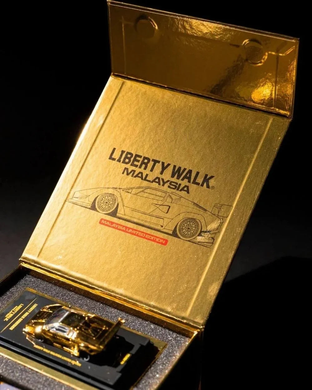 Liberty Walk x INNO64 Lamborghini Countach (Chrome Gold), 1:64 Scale - MALAYSIA LIMITED EDITION